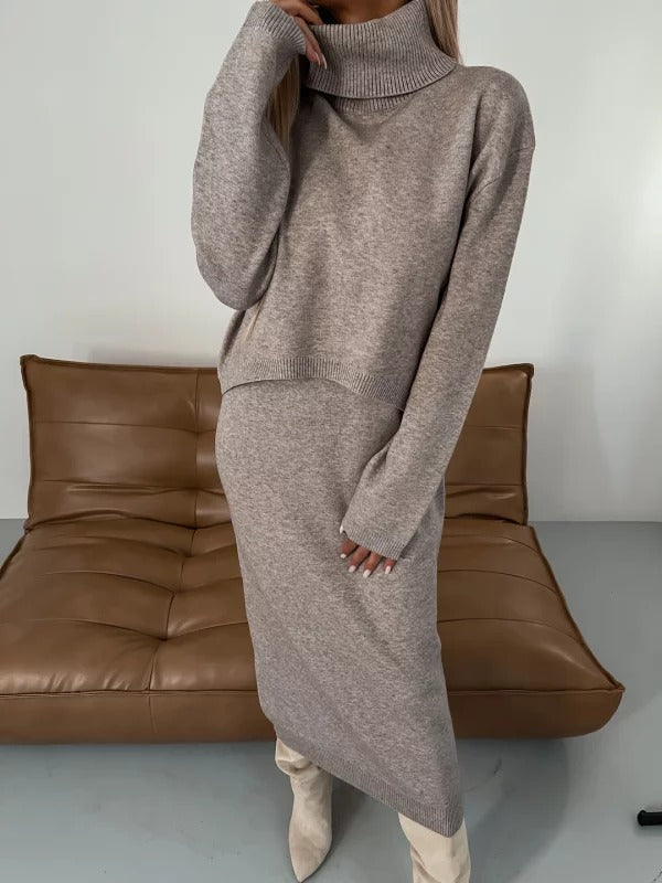 Ensemble Tricot Pull & Jupe : Chic Confort Hivernal