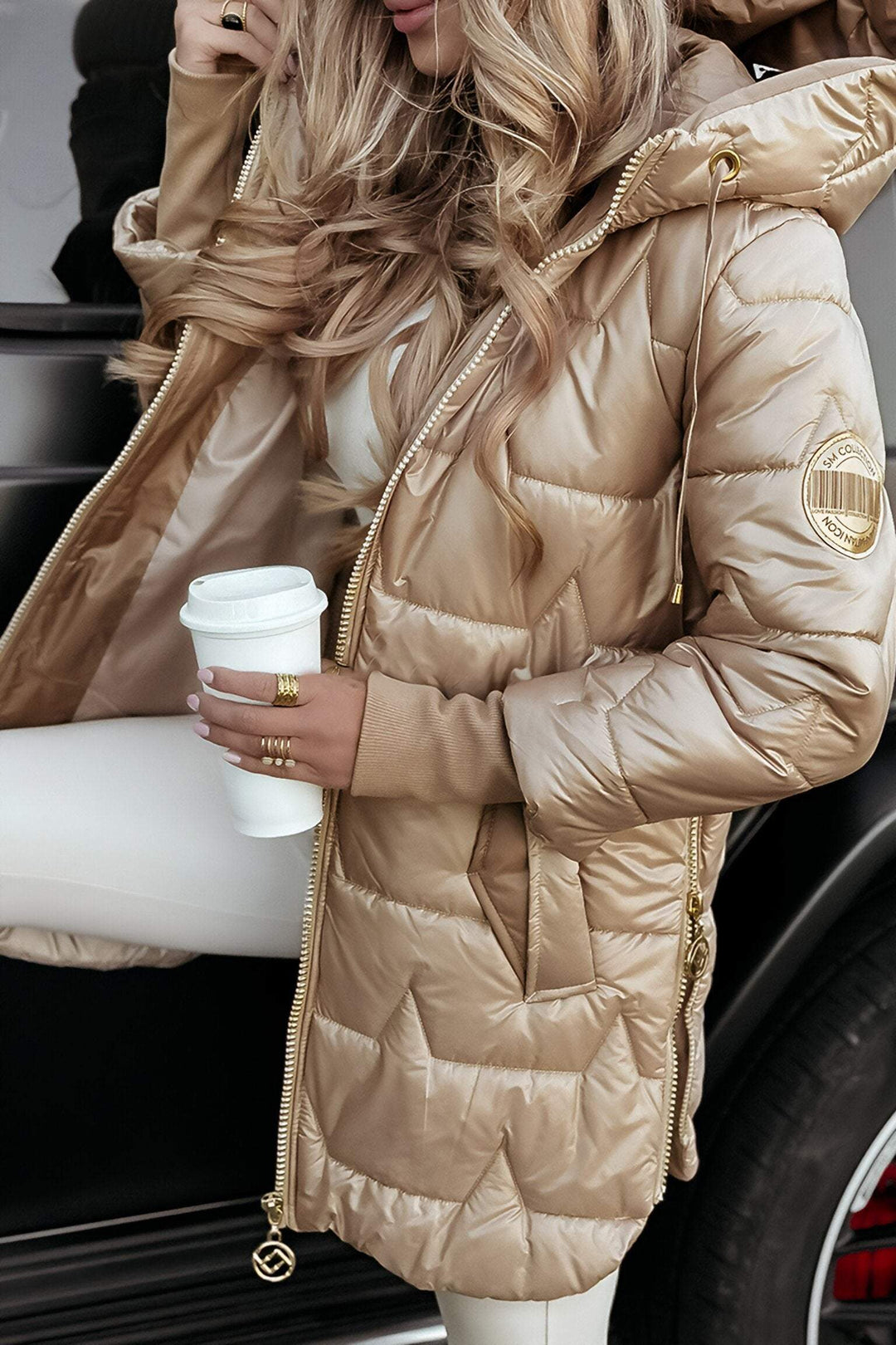 Doudoune Longue Brillante - Chaude, Stylée & Élégante pour l'Hiver
