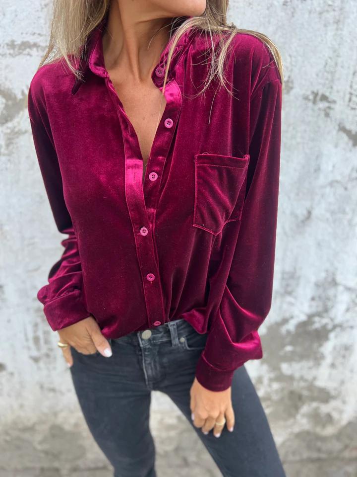 Chemise Velours Oversize : Élégance Douce & Tendance Chic