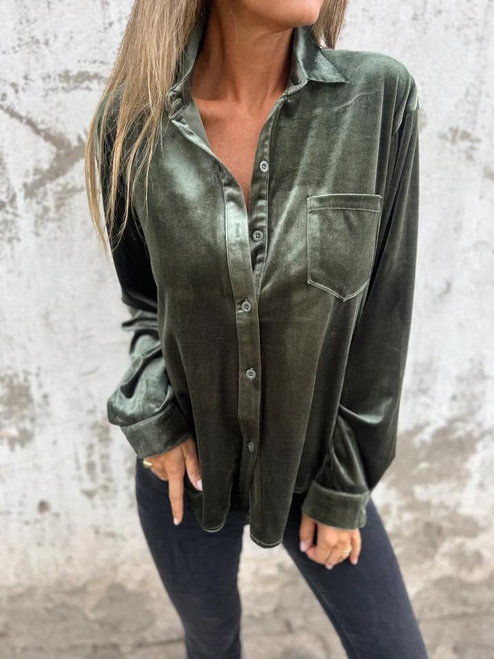 Chemise Velours Oversize : Élégance Douce & Tendance Chic