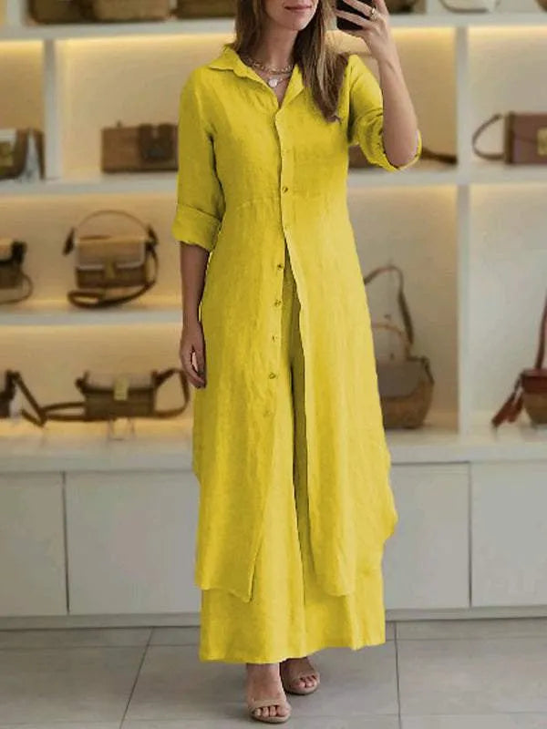 Ensemble Long en Lin – Élégance Naturelle & Légèreté Incomparable
