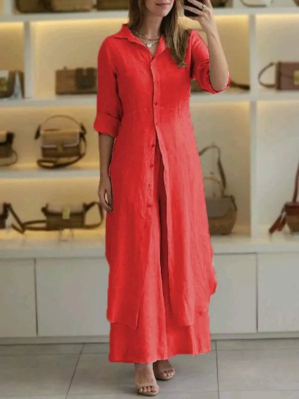 Ensemble Long en Lin – Élégance Naturelle & Légèreté Incomparable