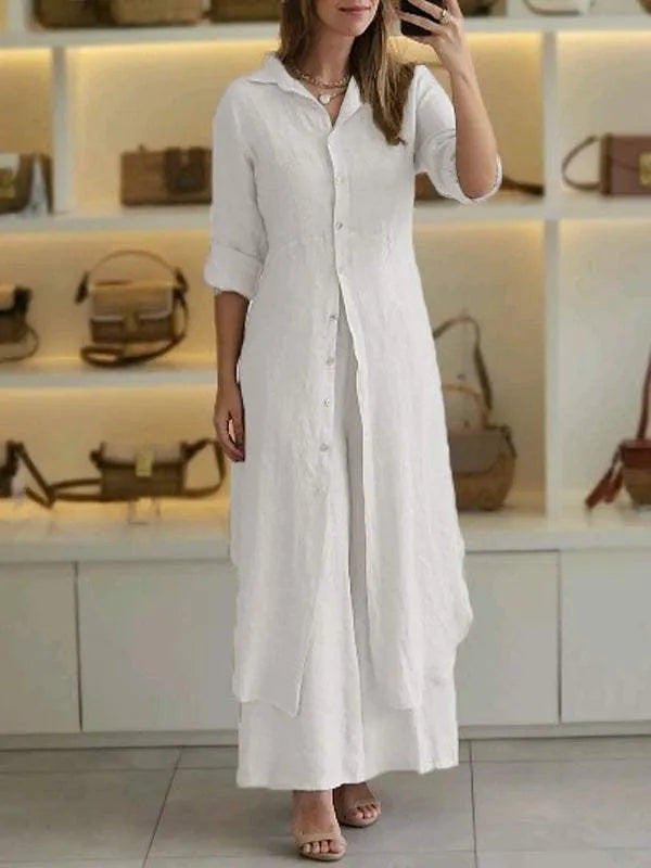 Ensemble Long en Lin – Élégance Naturelle & Légèreté Incomparable