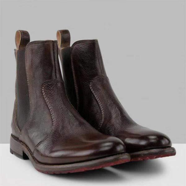 Bottes Chelsea Homme Cuir Véritable - Élégantes & Confortables