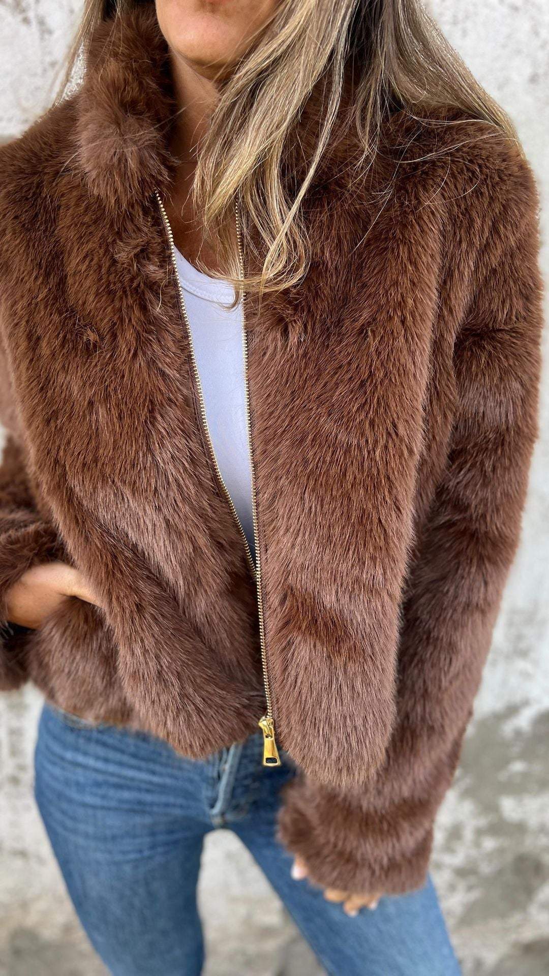Veste Fausse Fourrure Douce : Luxe & Chaleur Hiver