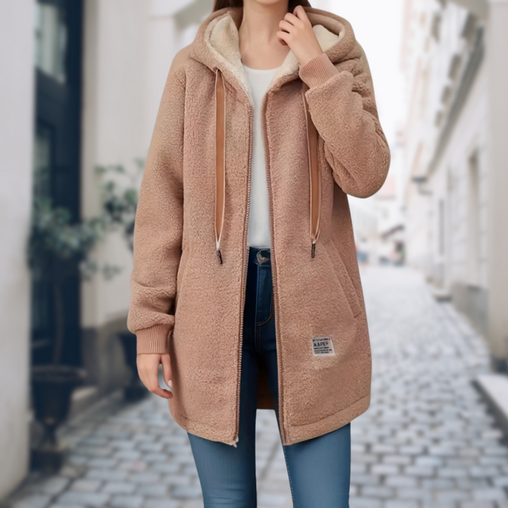 Manteau Polaire Femme Capuche - Doux Chaud Décontracté