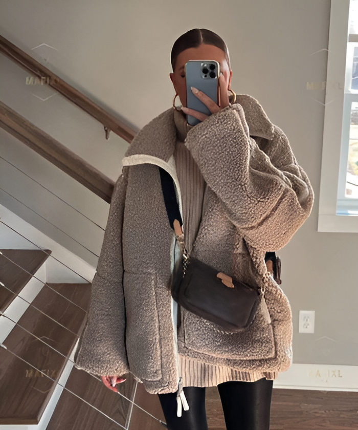 Veste Mouton Oversize Douce | Chaleur Cocooning & Style Tendance