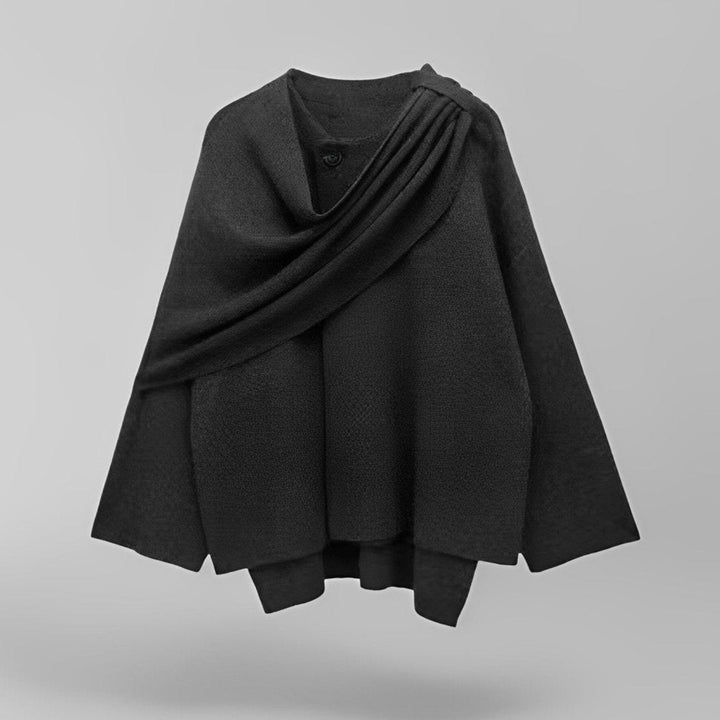 Poncho Élégant : Douceur Chaleureuse & Style Fluide