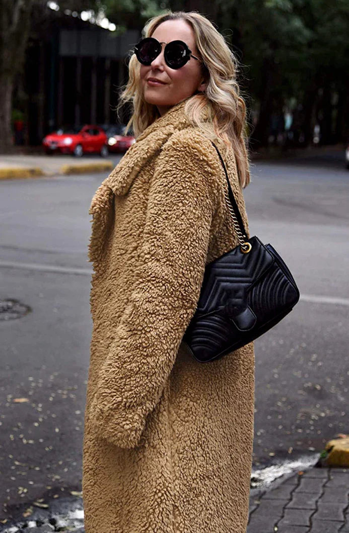 Manteau Teddy Long Confortable | Chaleur Tendance Femme