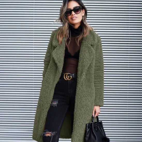 Manteau Teddy Long Confortable | Chaleur Tendance Femme