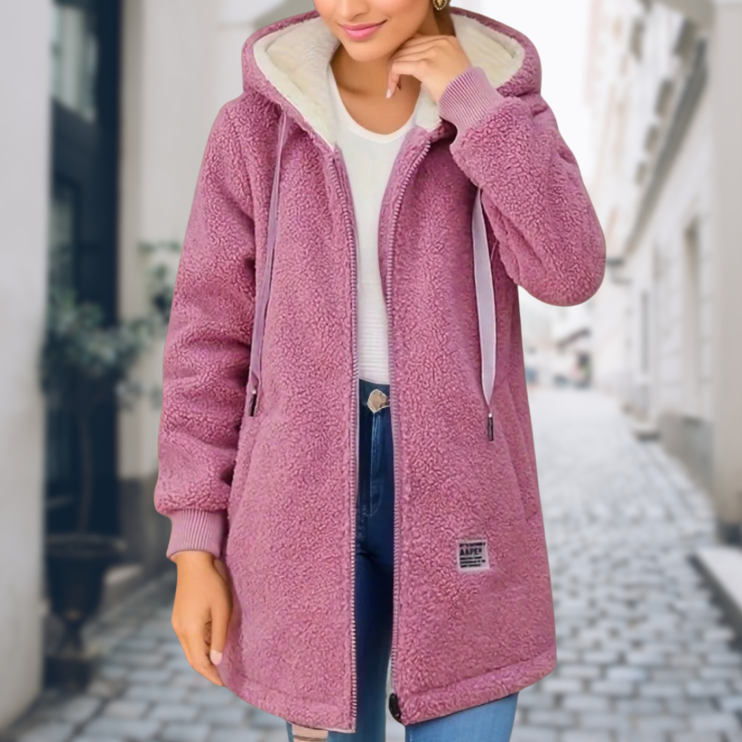 Manteau Polaire Femme Capuche - Doux Chaud Décontracté