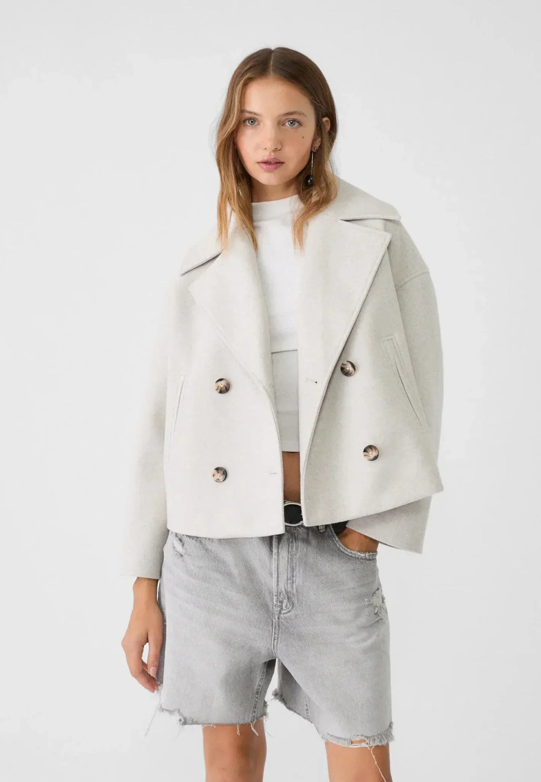 Veste Croisée Confortable Élégante