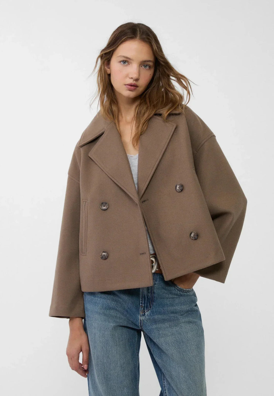 Veste Croisée Confortable Élégante