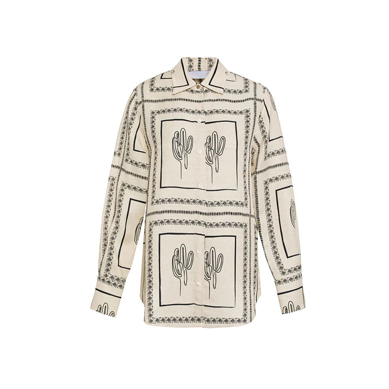 Ensemble Bohème Imprimé Cactus Large - Confortable Élégant Décontracté