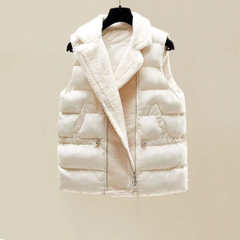 Ensemble Tricot Doudoune Crème Chic Hiver