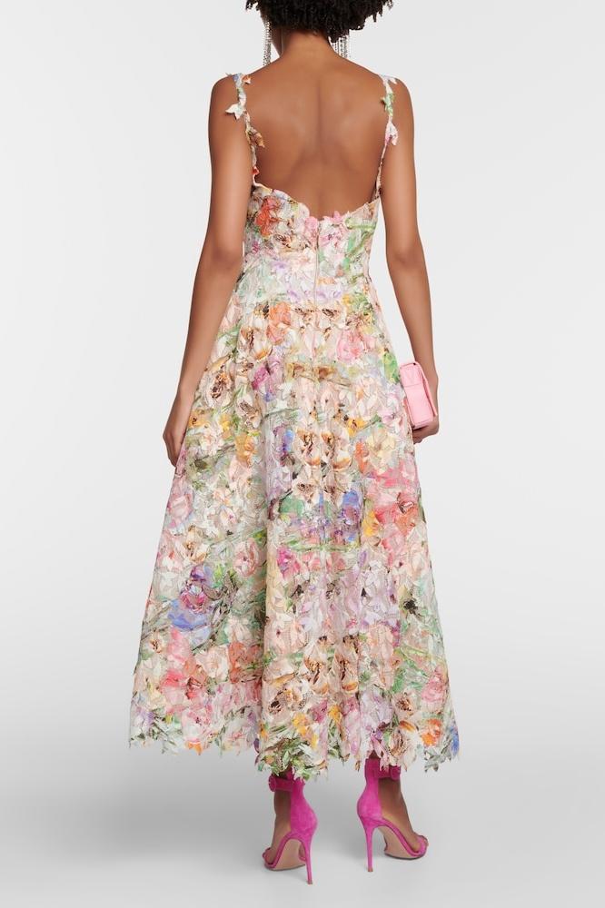 Robe Midi Dentelle Fleurie Élégante | Confort Ajustable