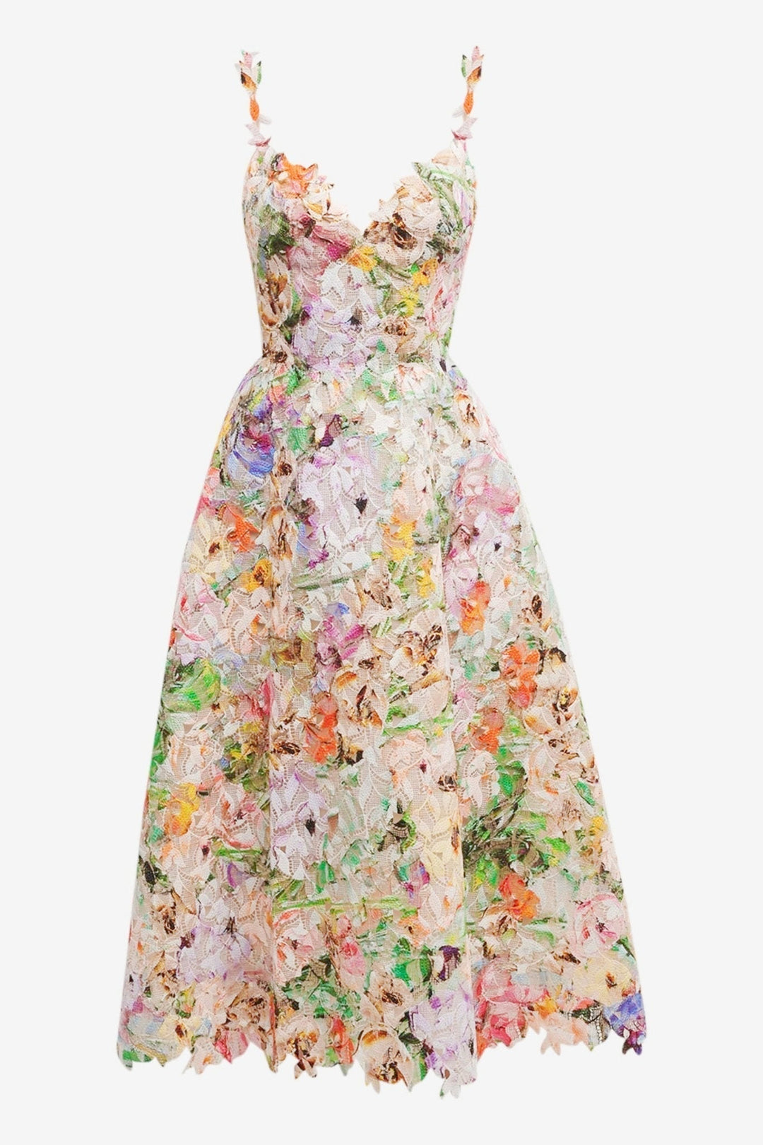 Robe Midi Dentelle Fleurie Élégante | Confort Ajustable