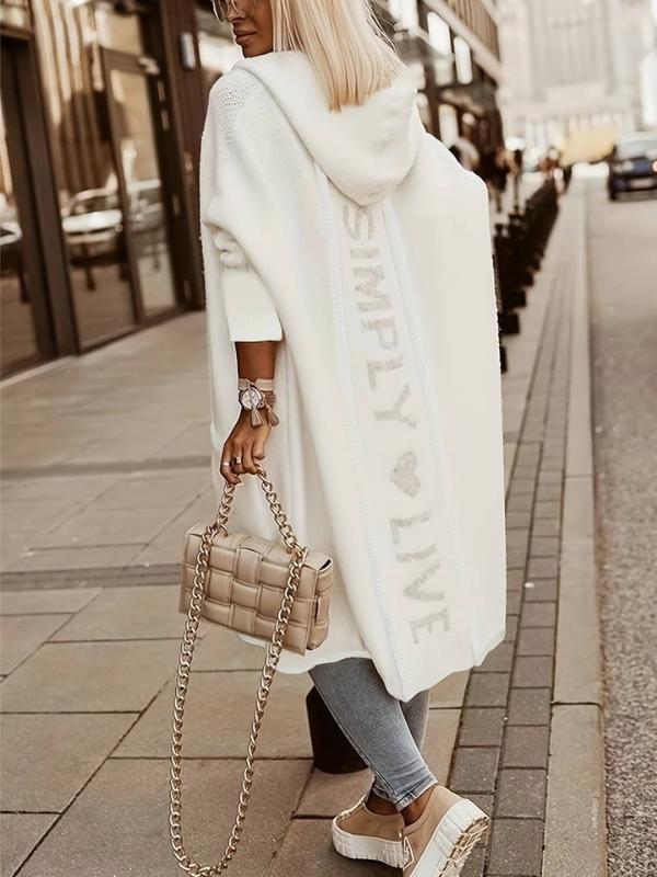 Odette long gilet à capuche femme doux et chaud